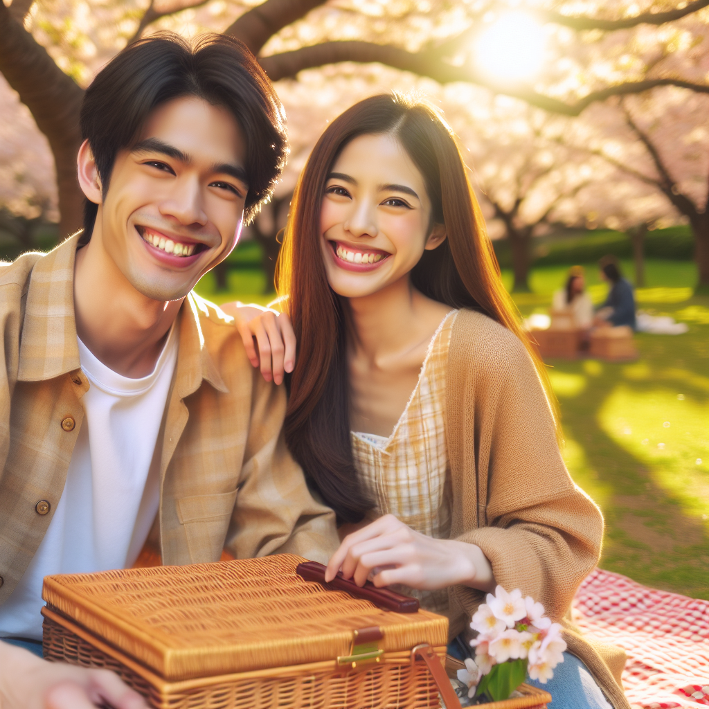 笑顔の男性と女性の画像